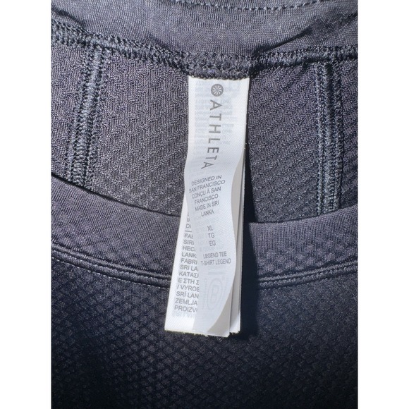 Athleta Allyson‎ Felix Legend Black Short Sleeve Tee Size Extra Large - Picture 3 of 4